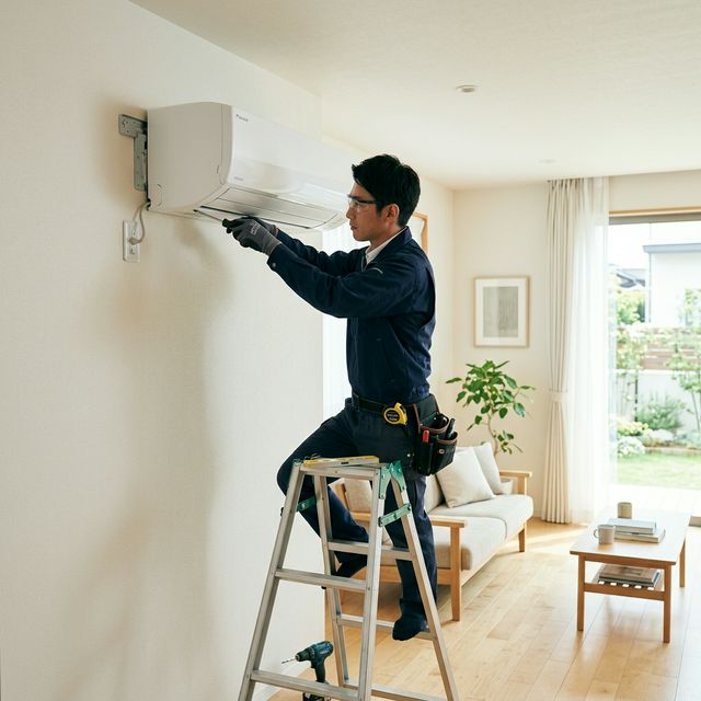 エアコン取付現場