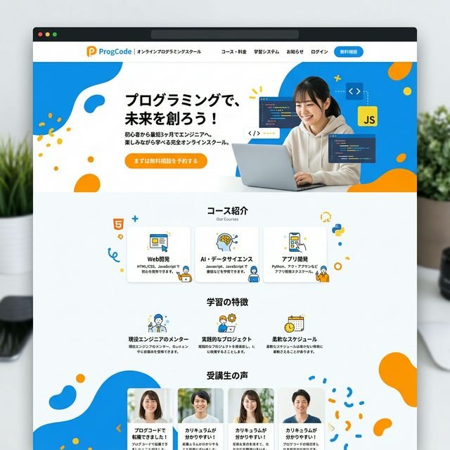 オンラインスクール向けデザイン